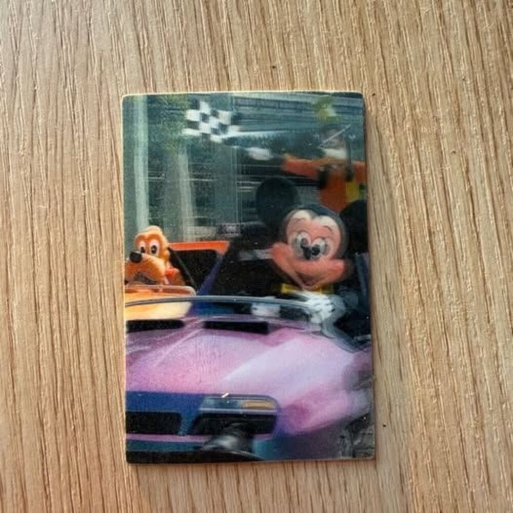 Disneyland 50th Anniversary Autopia Collectible Holographic Mickey Card